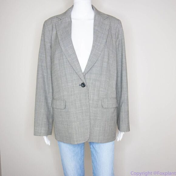 Pendleton women's 100% wool plaid windowpane blazer, size 14 - Picture 14 of 16